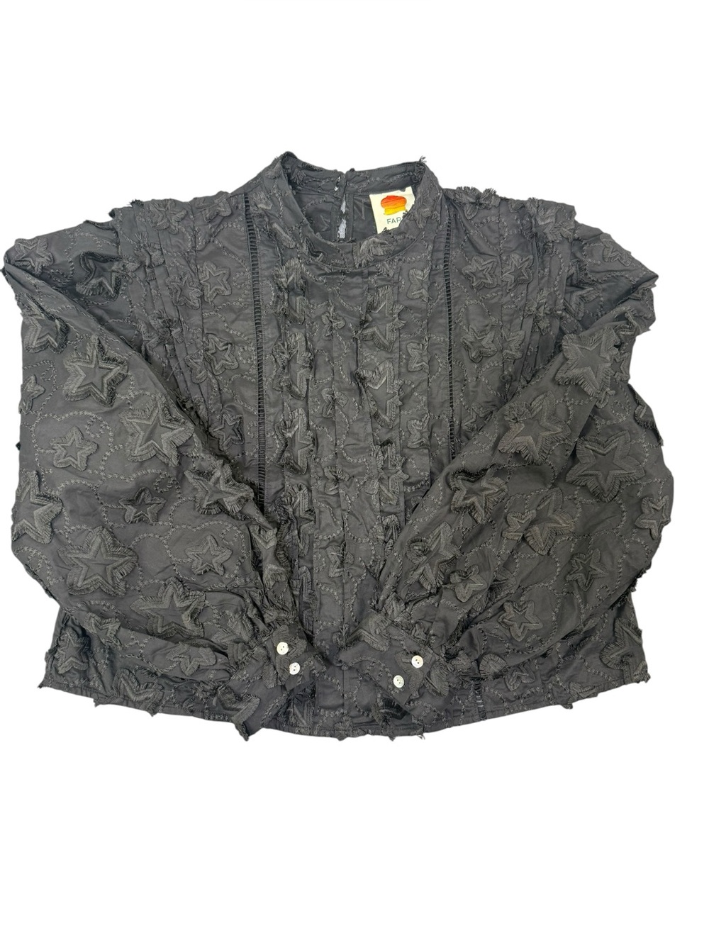 Farm Rio Black 3D Star Blouse - Picture 5 of 10